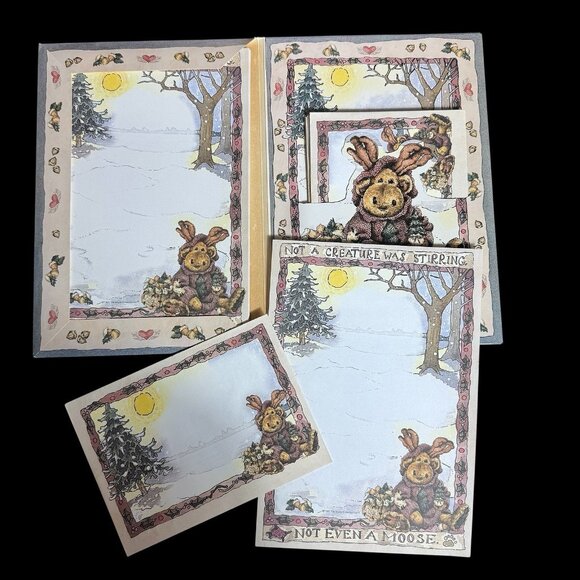 Vintage Boyds Bears Stationary folder 15 Moose Notes w/ 10 Envelopes - Picture 9 of 9
